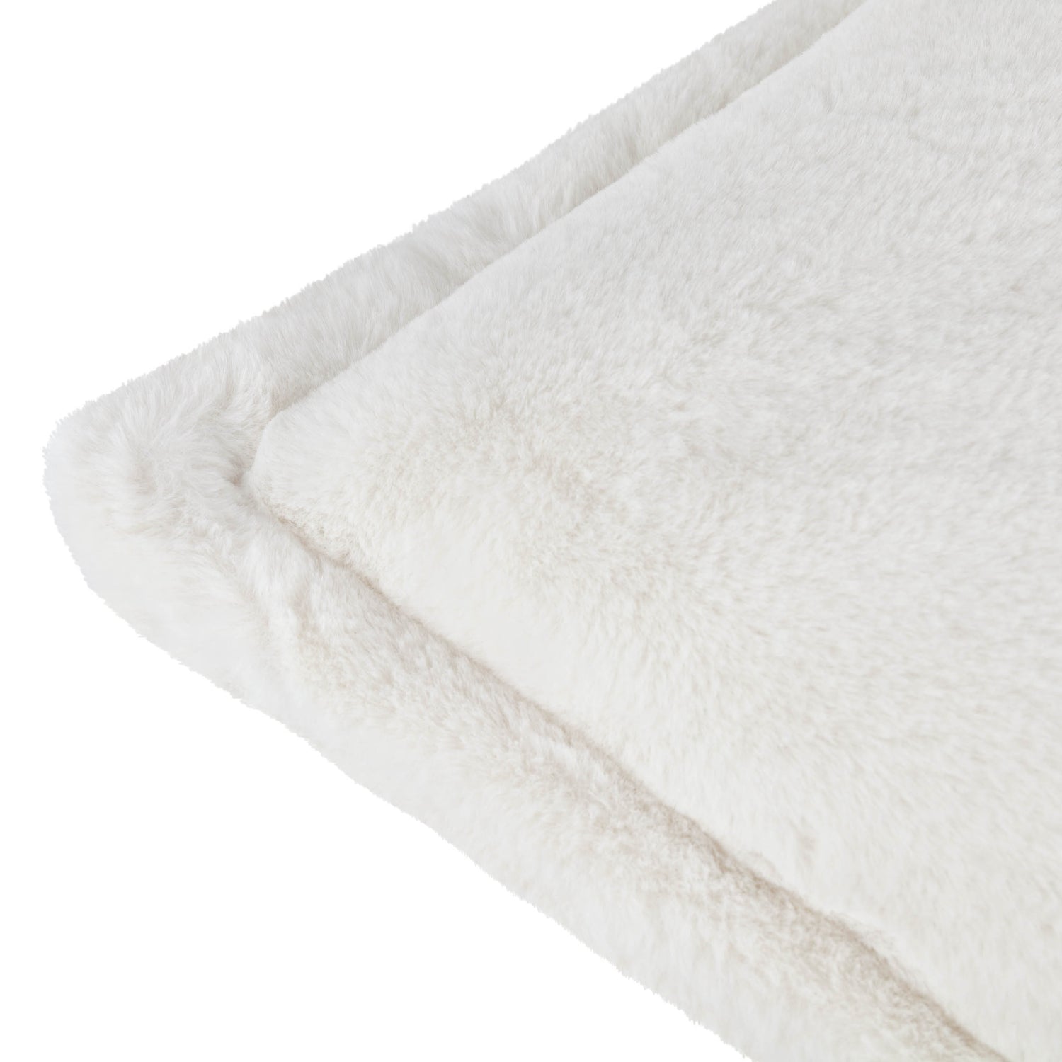 Kallu Faux Fur Filled Cushion 55cm x 55cm Ecru
