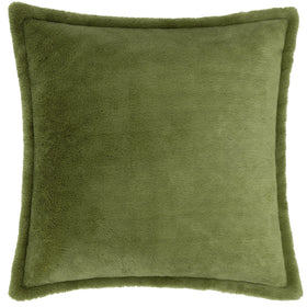 Kallu Faux Fur Filled Cushion 55cm x 55cm Olive