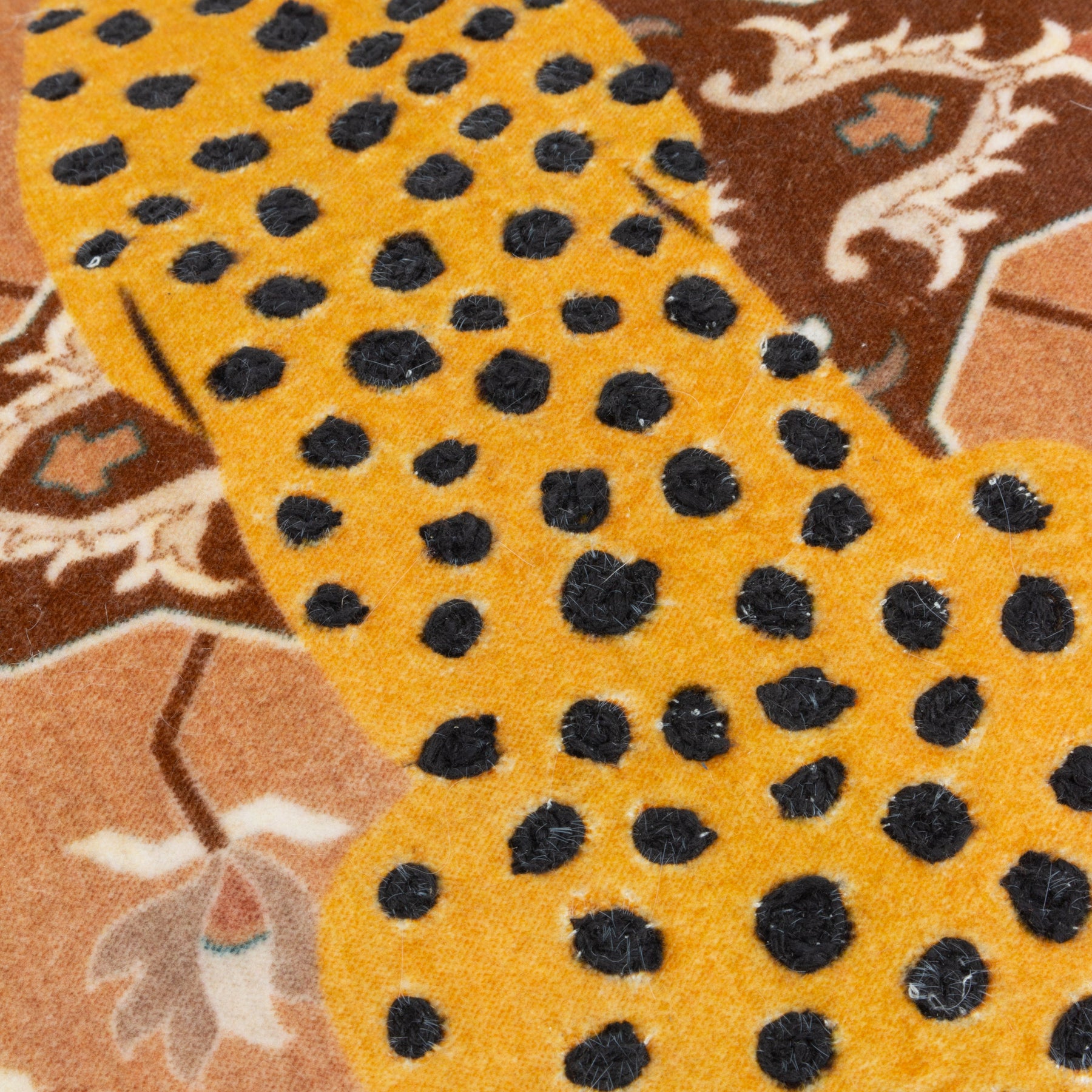 Kilim Cheetah Printed Velvet Filled Cushion 45cm x 45cm Terracotta