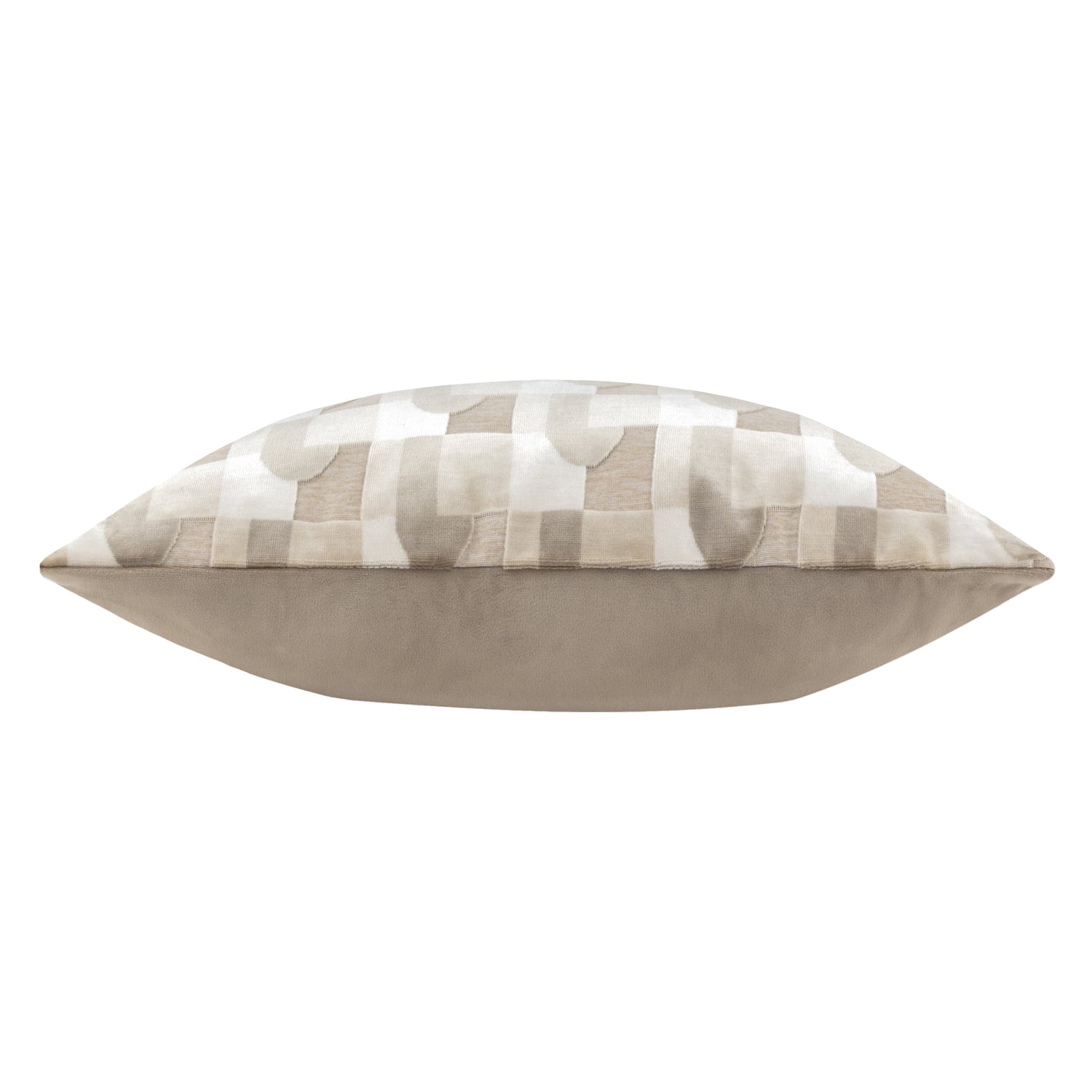 Keela Cut Velvet Boudoir Filled Cushion 35cm x 50cm Natural