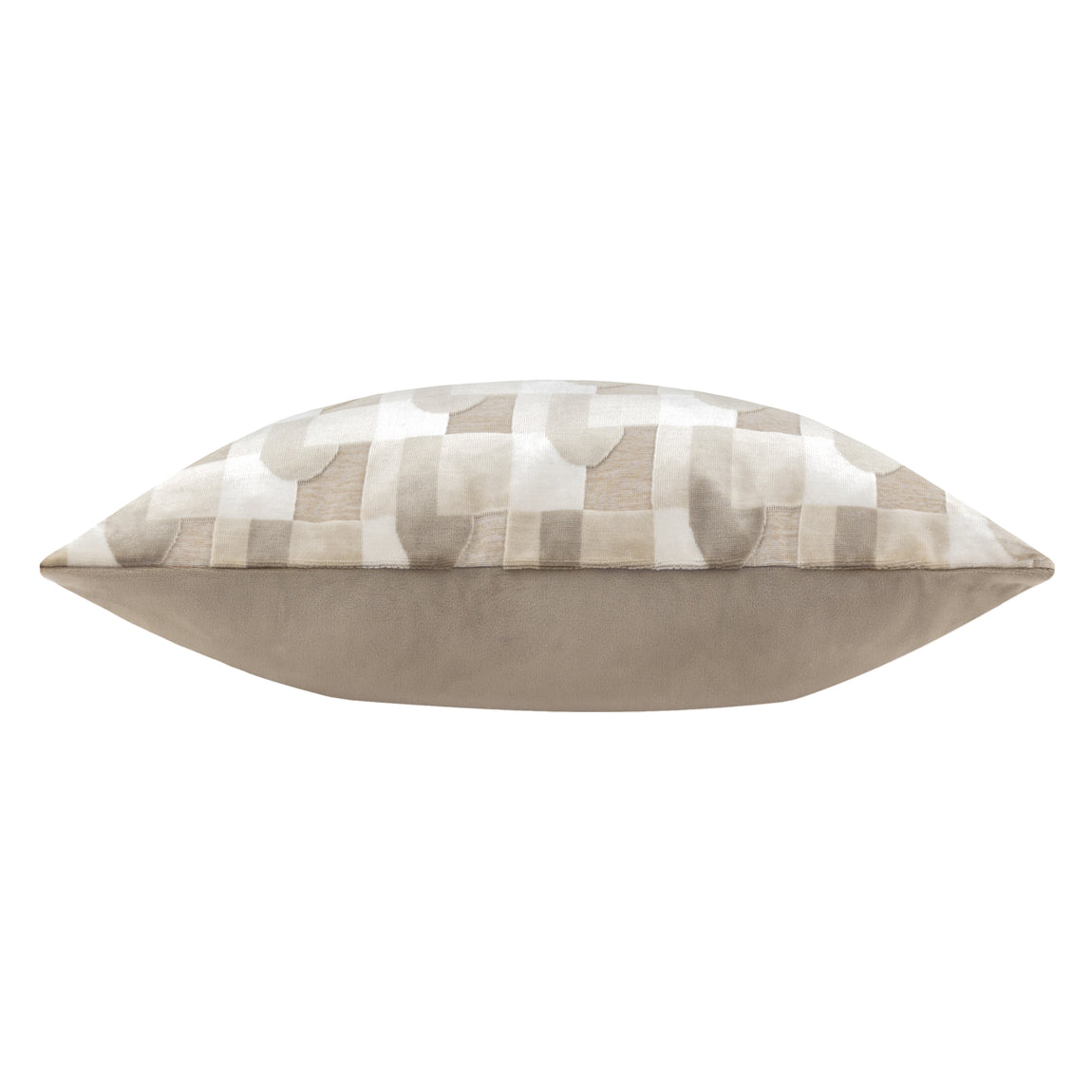 Keela Cut Velvet Boudoir Filled Cushion 35cm x 50cm Natural