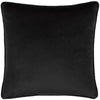 Kielder Forest Hatfield Chenille Piped Filled Cushion 43cm x 43cm Black