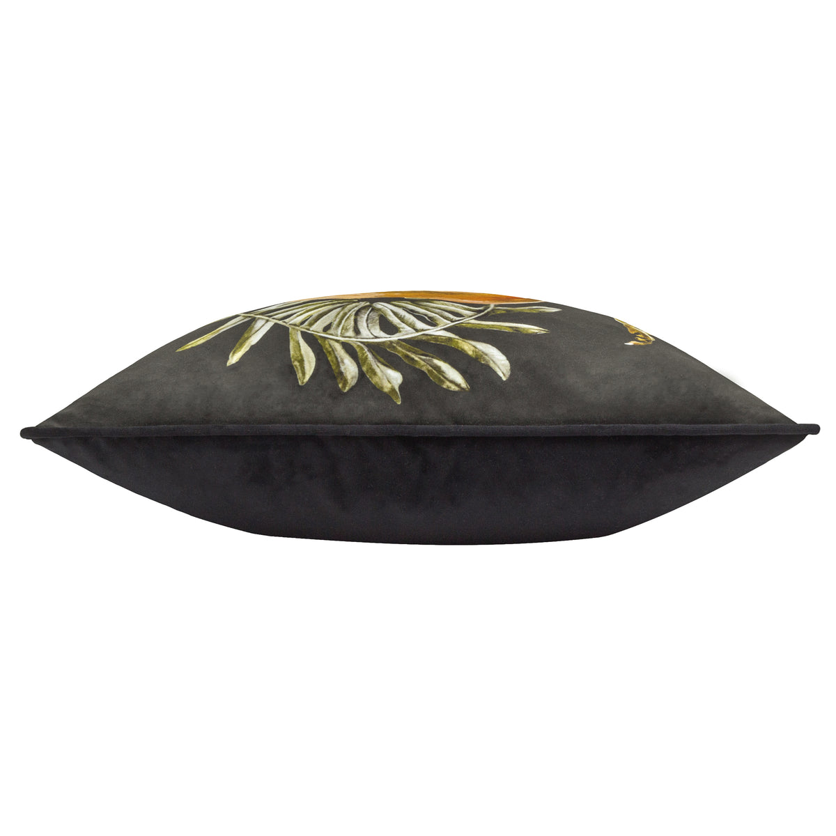 Kielder Forest Hatfield Chenille Piped Filled Cushion 43cm x 43cm Black
