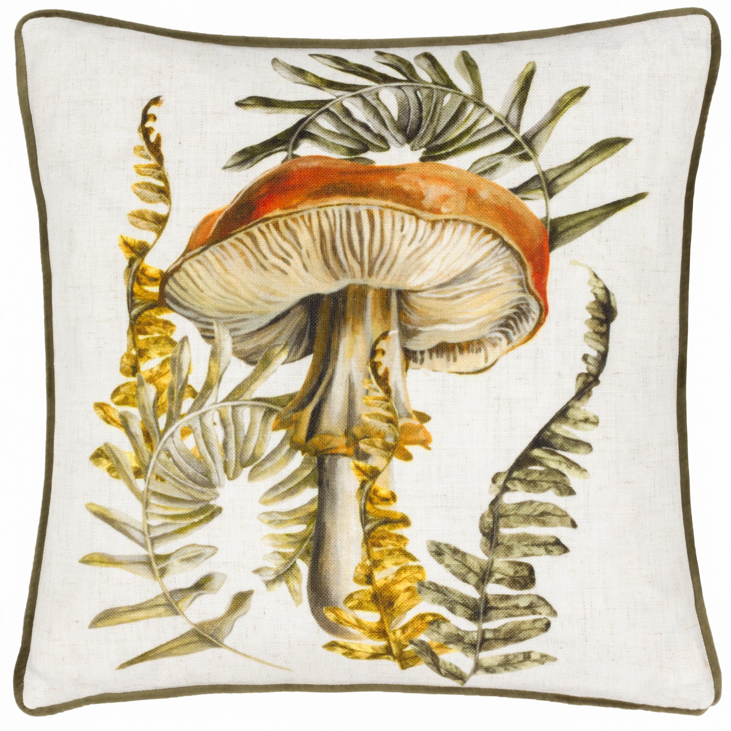 Kielder Forest Hatfield Chenille Piped Filled Cushion 43cm x 43cm Natural