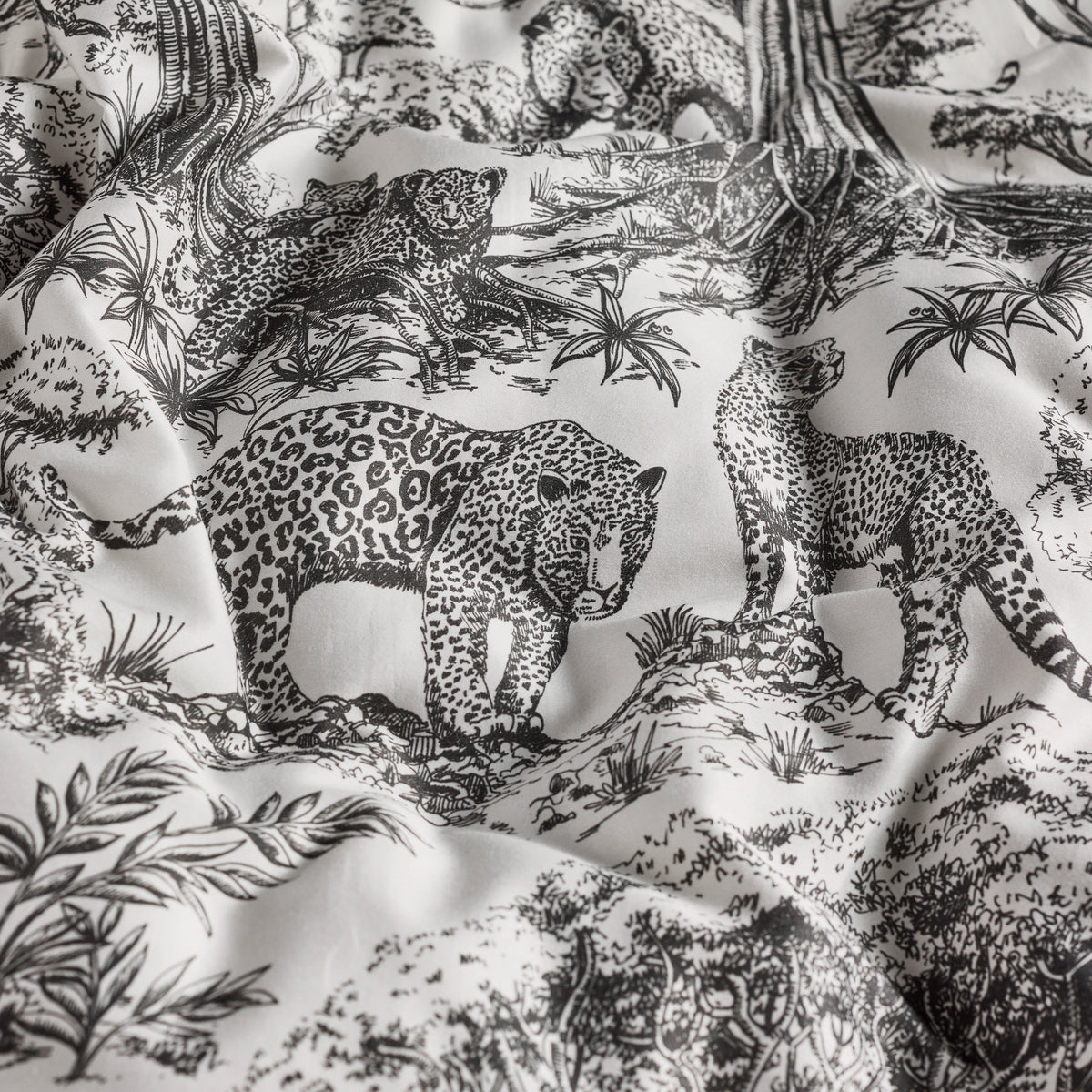 Clarke & Clarke Kisumu Duvet Cover Bedding Set Monochrome