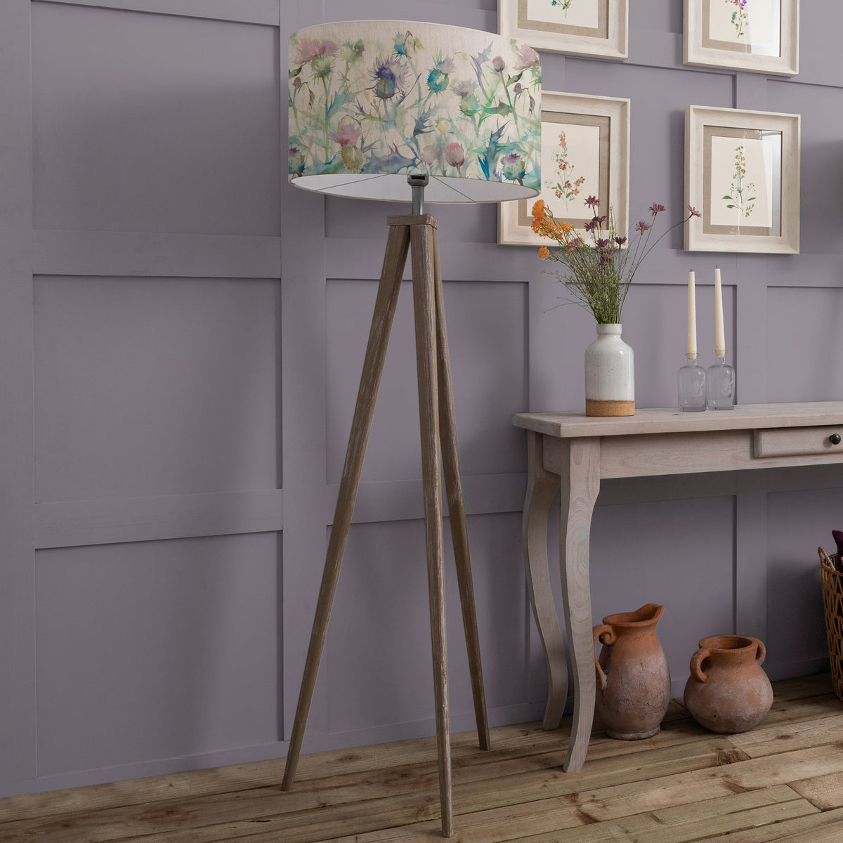 Voyage Maison Aratus 158cm x 52cm Floor Lamp Grey Damson