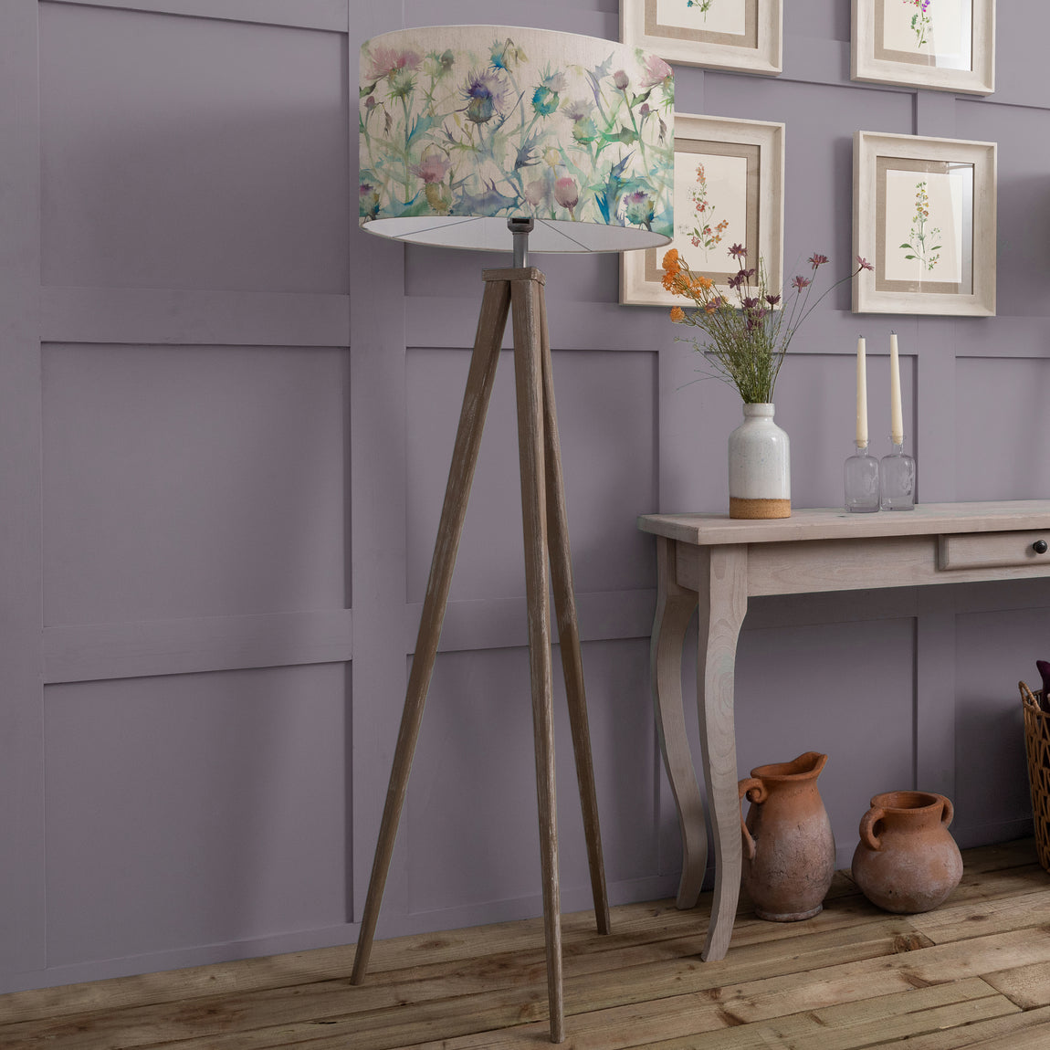 Voyage Maison Aratus 158cm x 52cm Floor Lamp Grey Damson