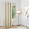 Knightsbridge Thermal Chenille Blackout Ready Made Eyelet Door Curtain 66 x 84 Cream