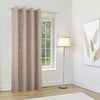 Knightsbridge Thermal Chenille Blackout Ready Made Eyelet Door Curtain 66 x 84 Sand
