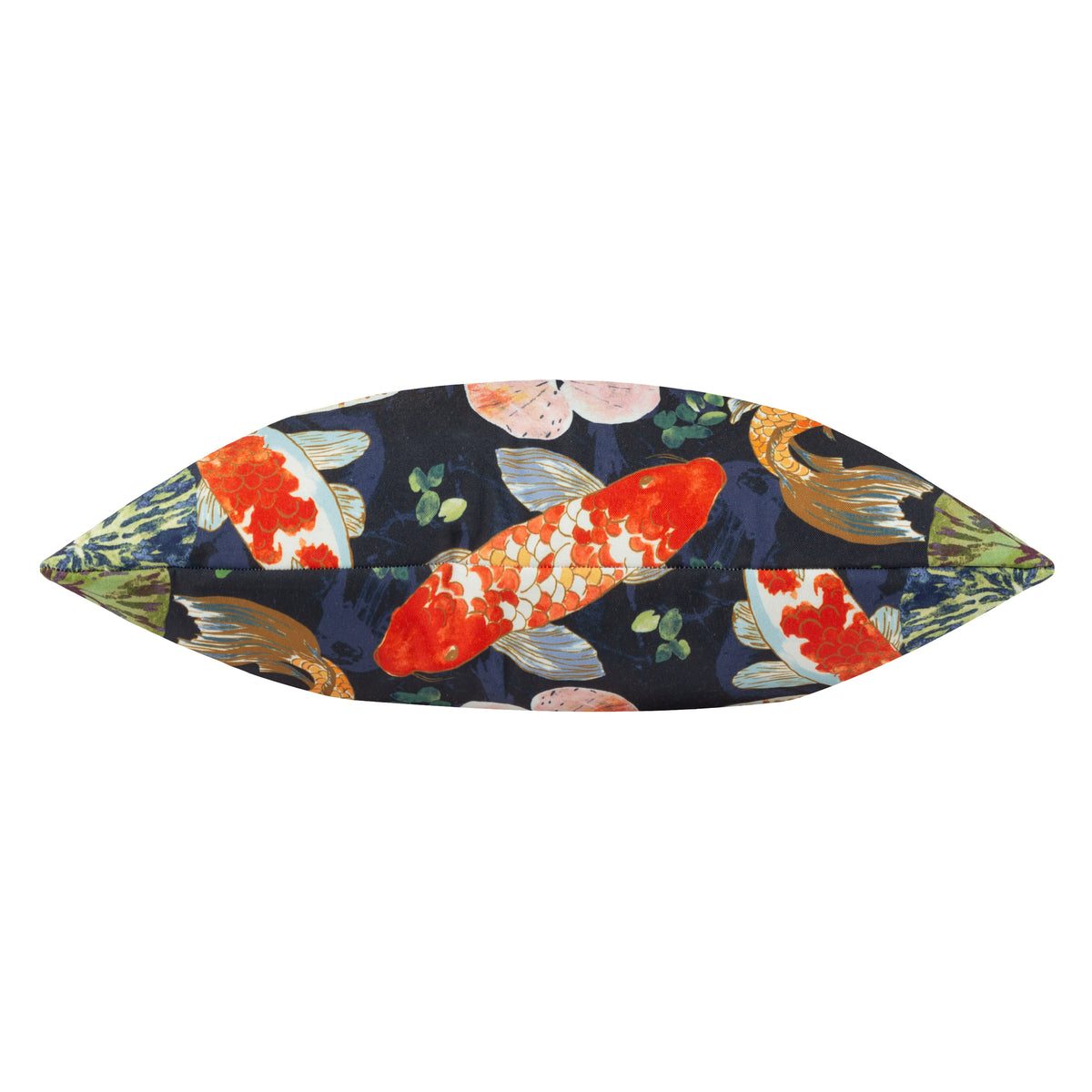 Koi Pond Outdoor Filled Cushion 43cm x 43cm Midnight