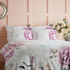 Paoletti Krista Floral Cotton Duvet Cover Bedding Set Lilac