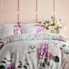 Paoletti Krista Floral Cotton Duvet Cover Bedding Set Lilac