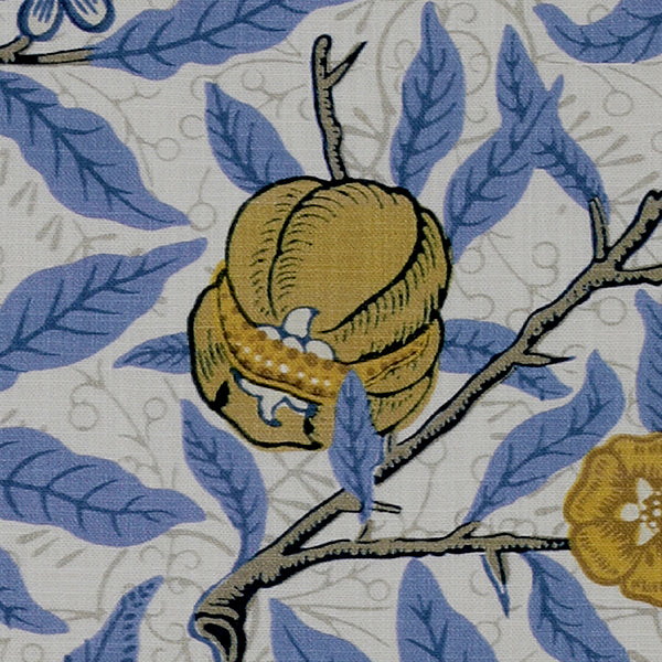 Heritage Fruits And Foliage Made to Measure Curtain Wedgewood Blue