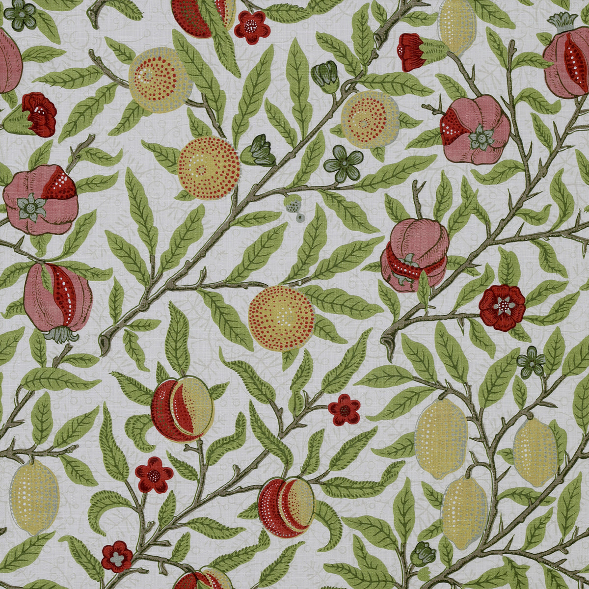 Heritage Fruits And Foliage Made to Measure Curtain Leaf Green