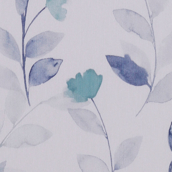 Serene Leaf Bloom Made to Measure Curtain Sky