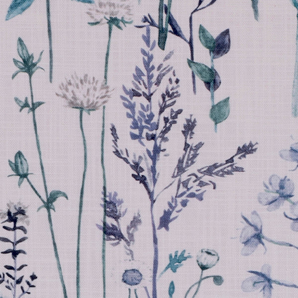 Wildflowers Made to Measure Roman Blind Indigo