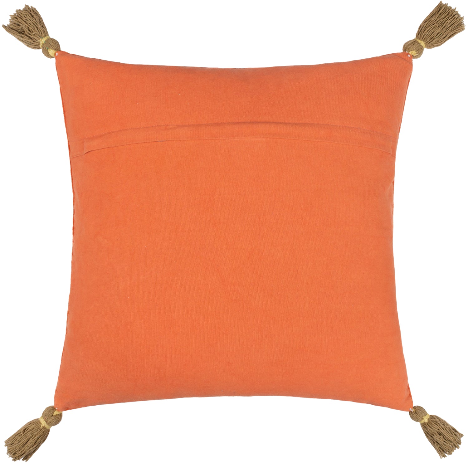 Wylder Tropics Kushiro Embroidered Velvet Filled Cushion 50cm x 50cm Coral
