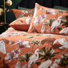 Wylder Tropics Kushiro Exotic Cotton Sateen Duvet Cover Bedding Set Coral