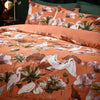 Wylder Tropics Kushiro Exotic Cotton Sateen Duvet Cover Bedding Set Coral