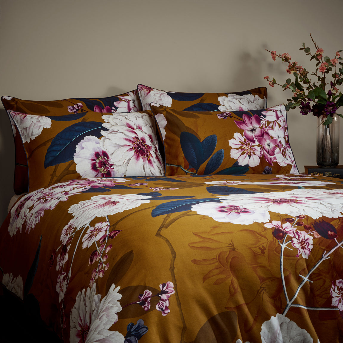 Paoletti Kyoto Floral Duvet Cover Bedding Set Multi