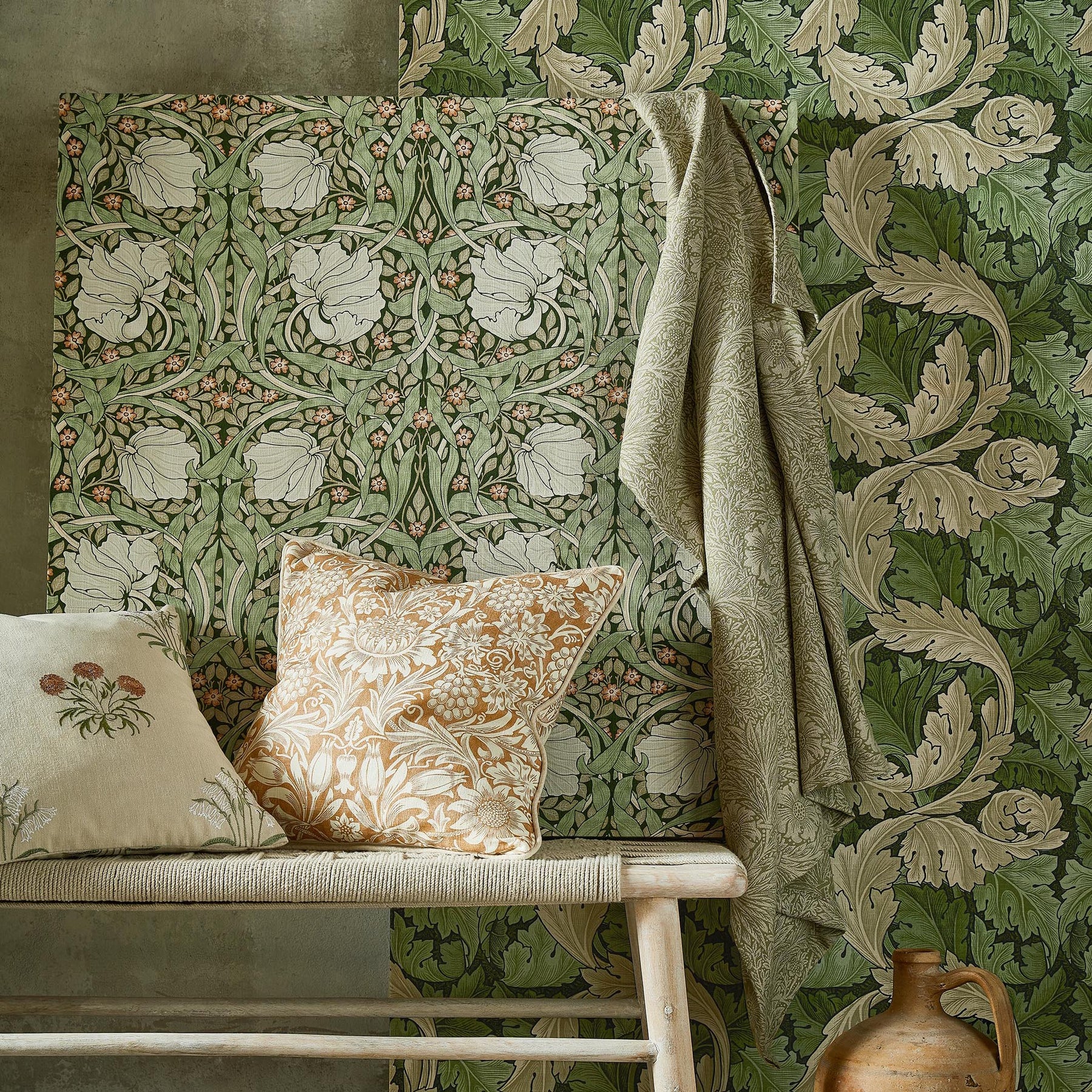 William Morris At Home Pimpernel Fabric Nettle