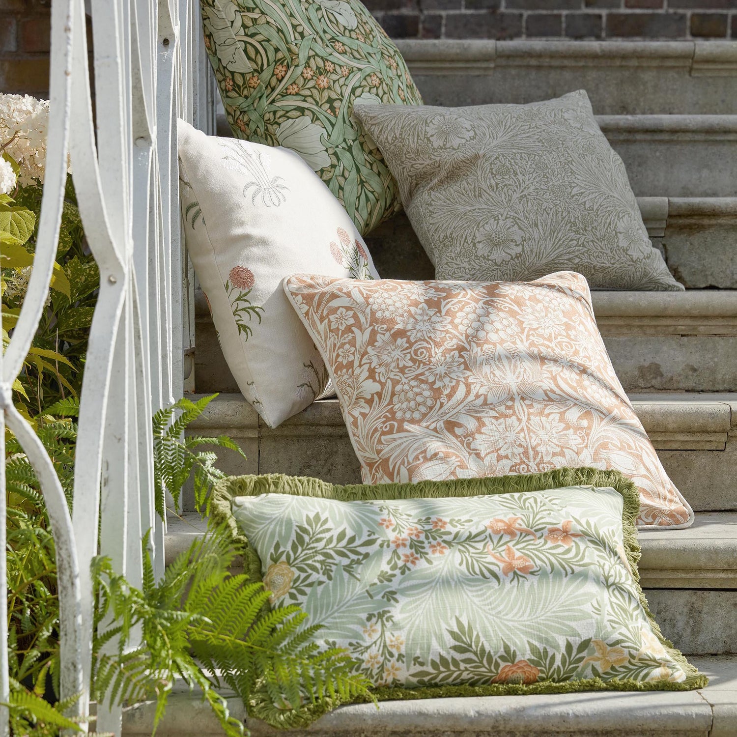 William Morris At Home Marigold Woven Fabric Linen