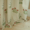 William Morris At Home Lily Flower Embroidered Fabric Madder