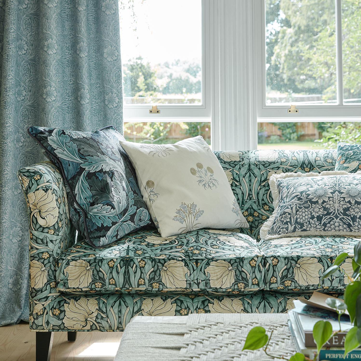 William Morris At Home Larkspur Fabric Woad