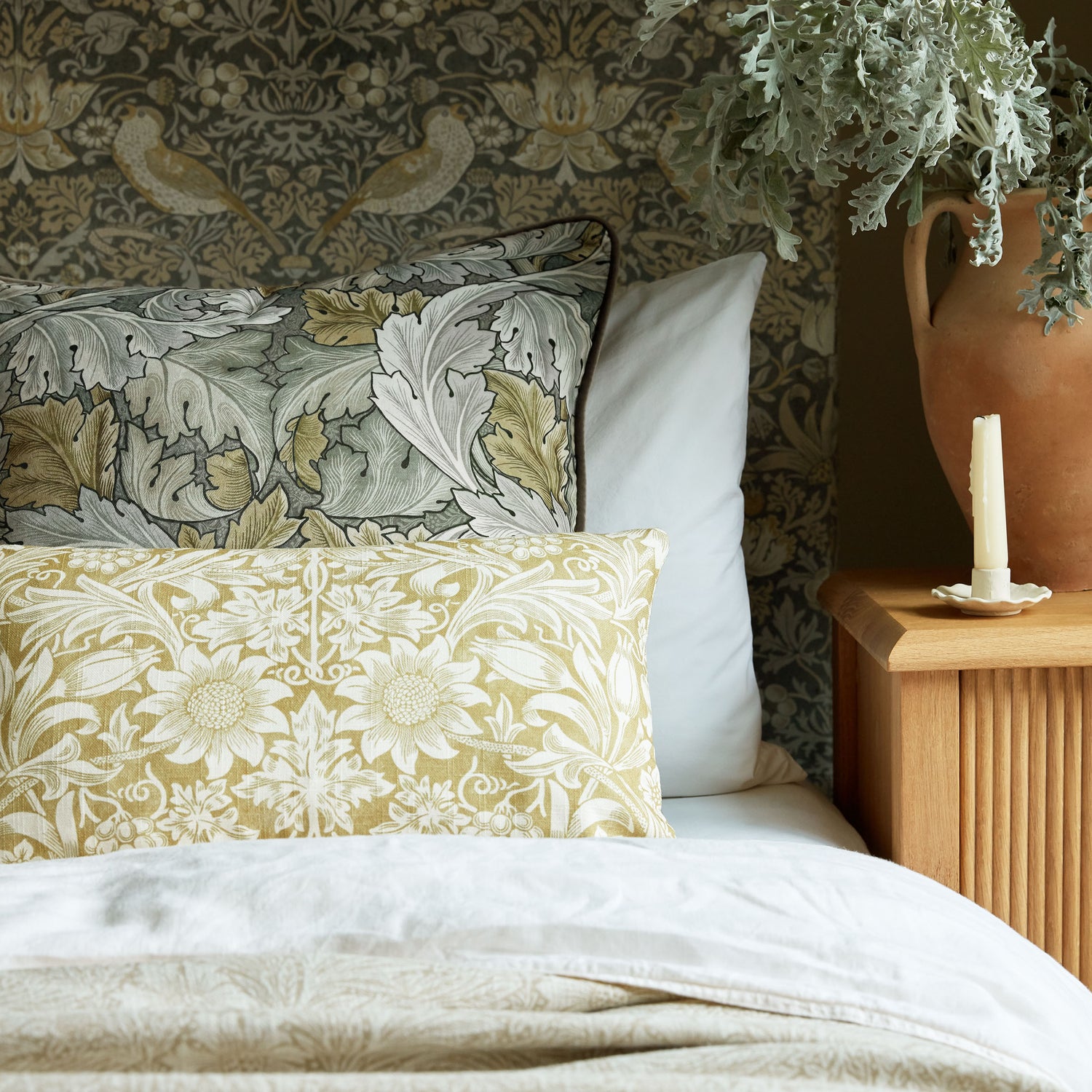 William Morris At Home Sunflower Fabric Artichoke