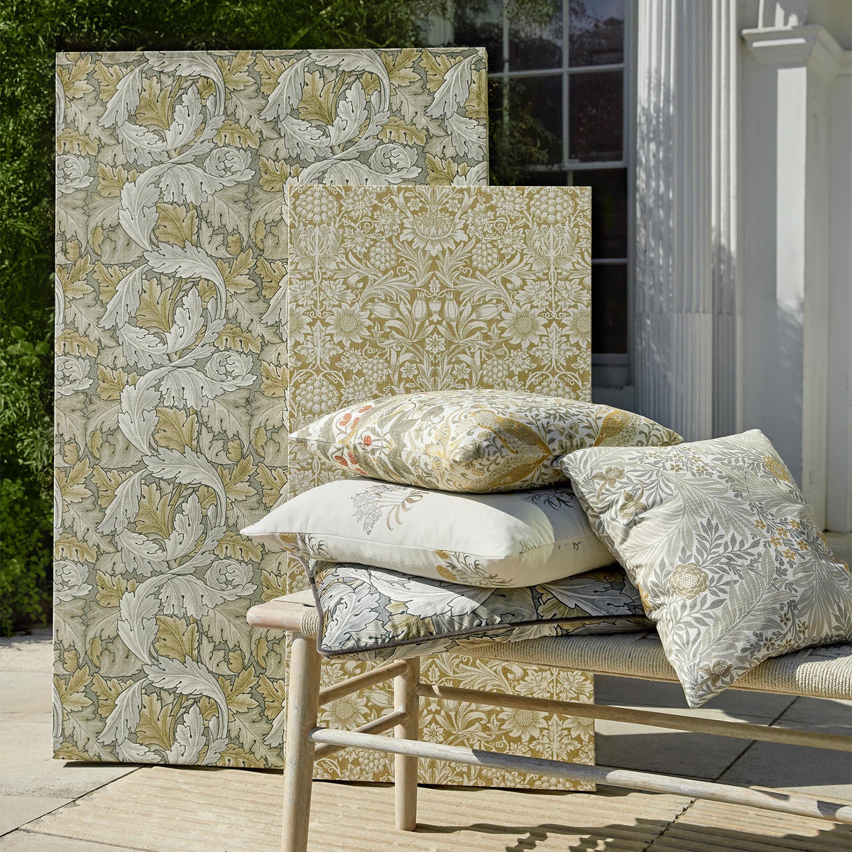 William Morris At Home Larkspur Fabric Flint