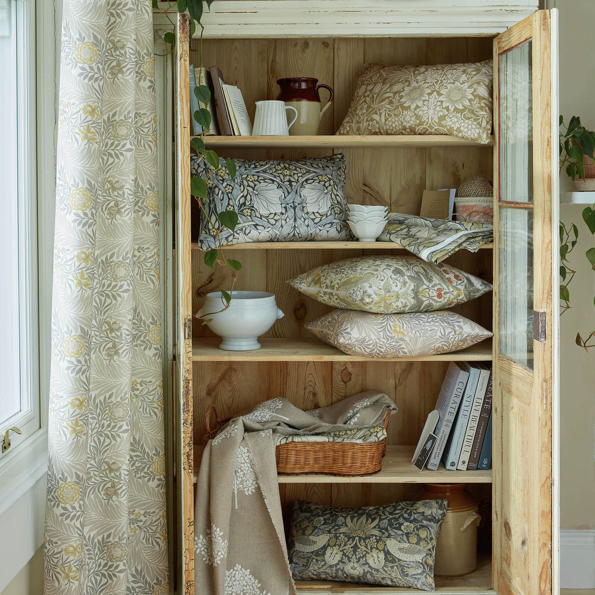 William Morris At Home Larkspur Fabric Flint