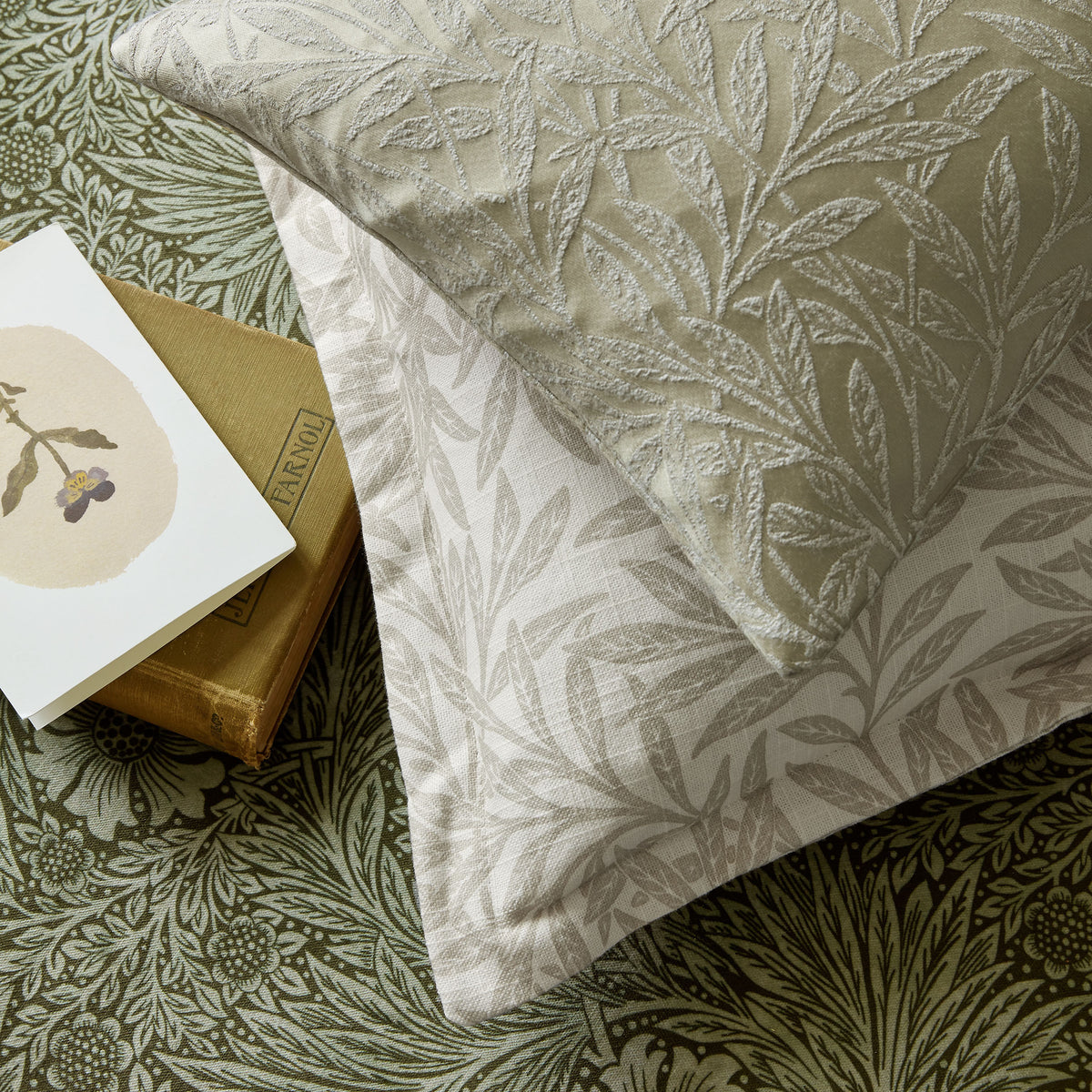 William Morris At Home Marigold Velvet Fabric Sage