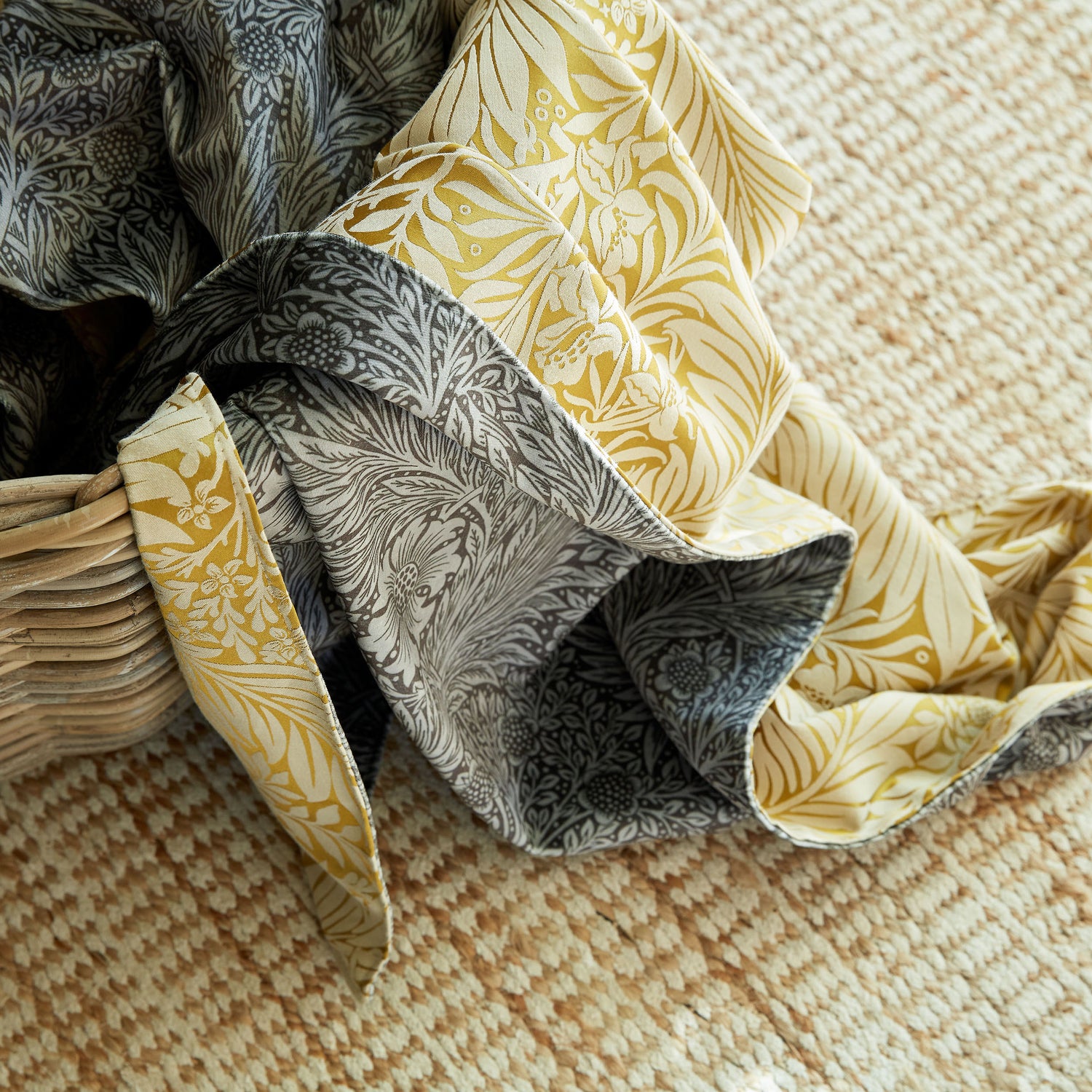 William Morris At Home Larkspur Woven Fabric Ochre