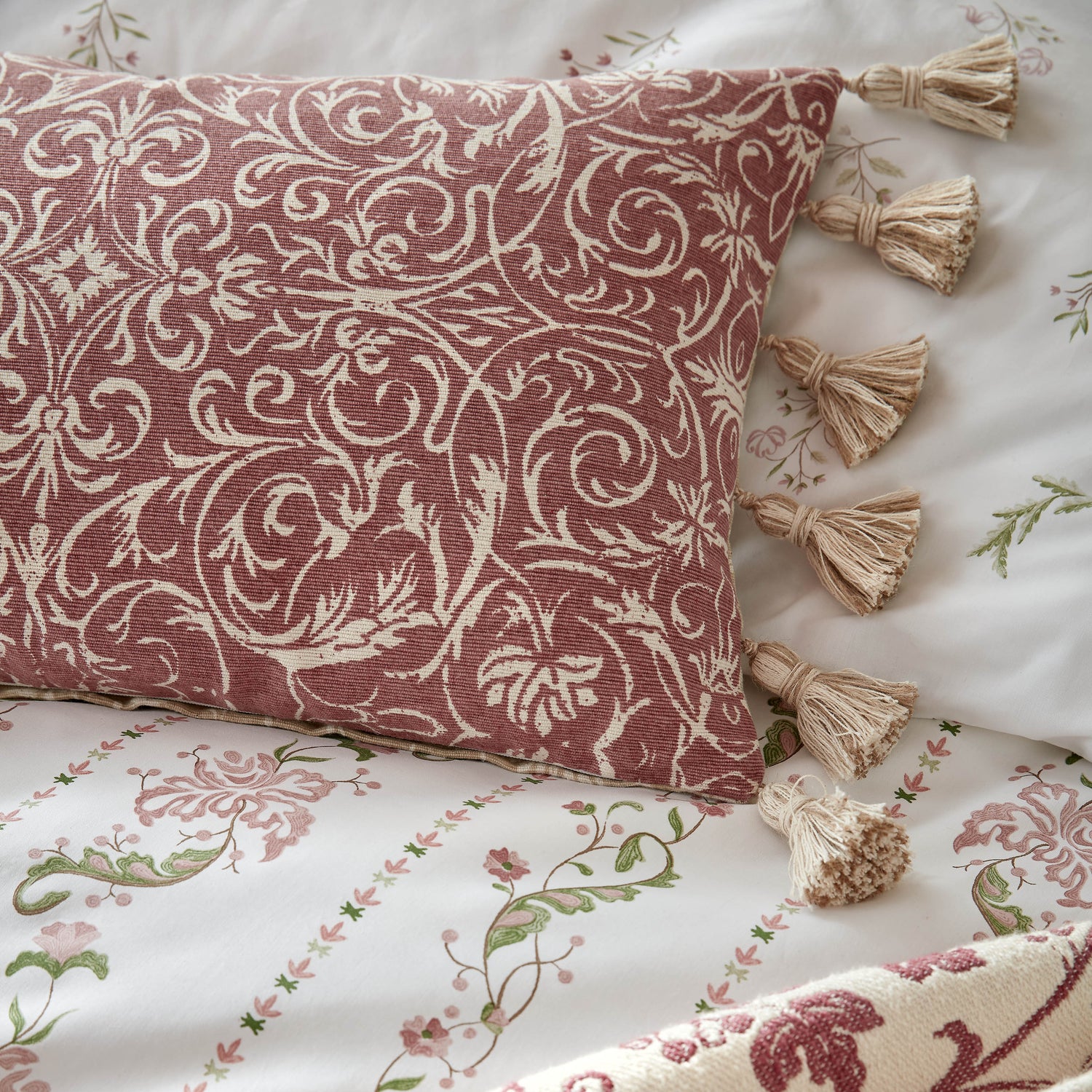 Historic Royal Palaces Kensington 30cmx50cm Filled Cushion Antique Rose Pink