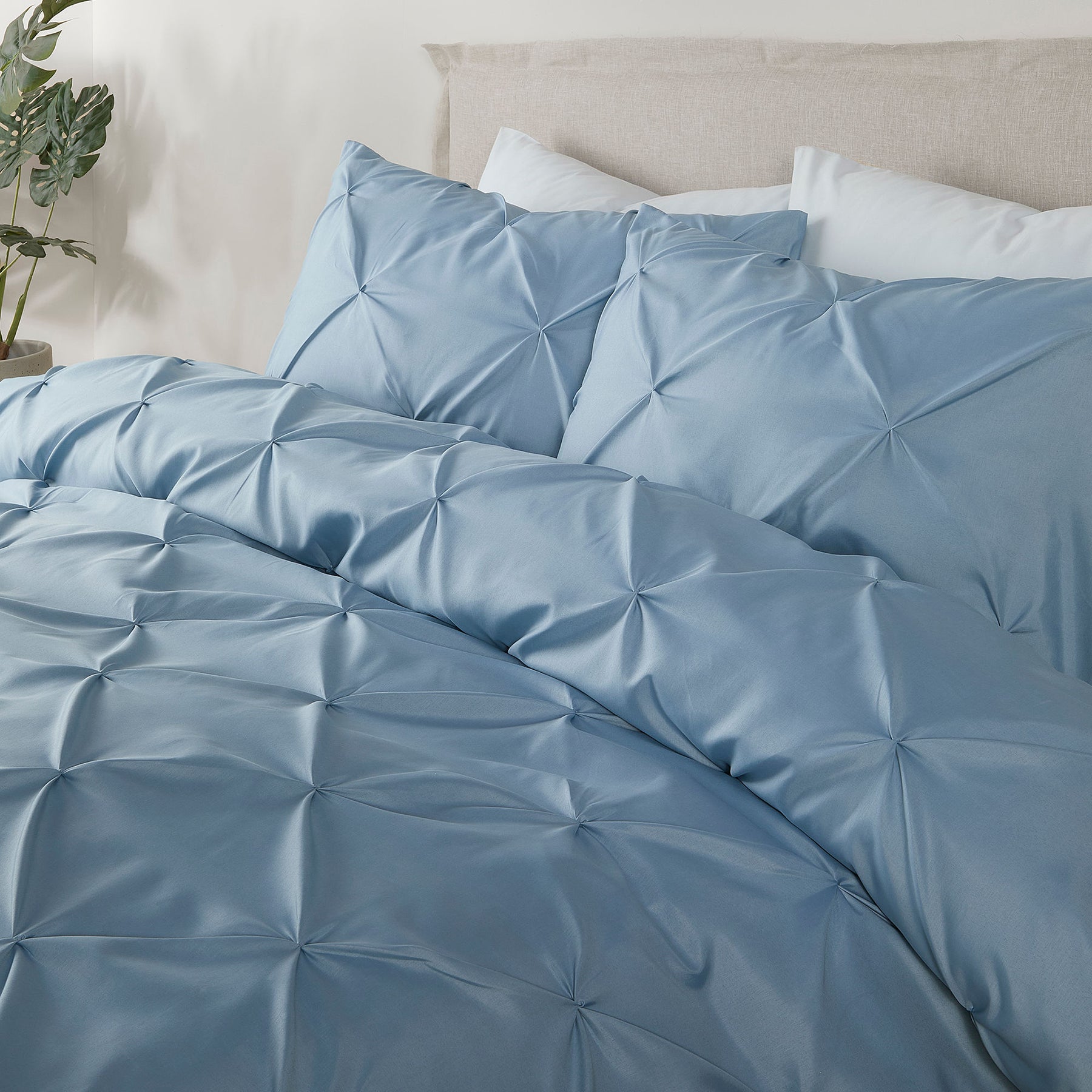 Serene Lara Duvet Cover Bedding Set Blue