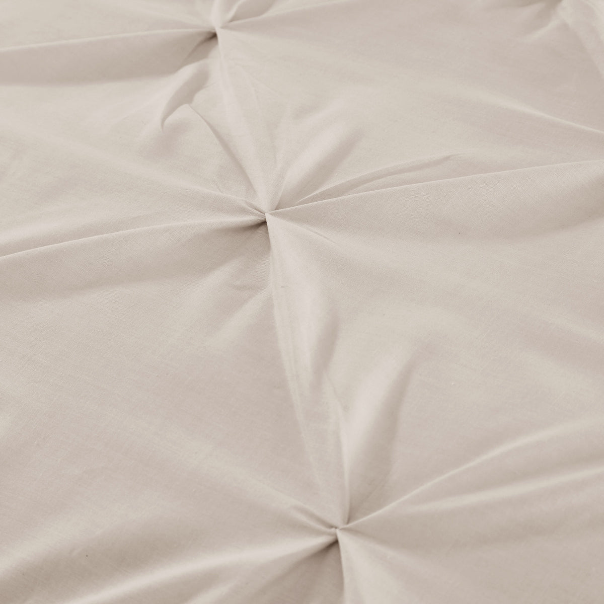 Serene Lara Ruched Pintuck Duvet Cover Bedding Set Natural