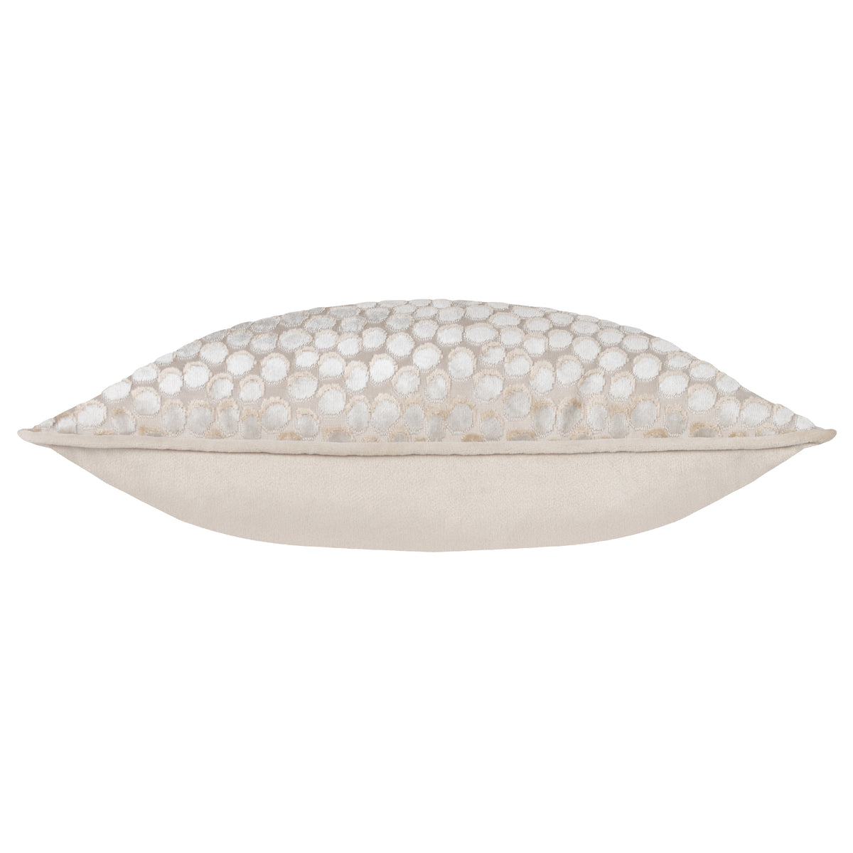 Hoem Lanzo Cut Velvet Piped Filled Cushion 45cm x 45cm Moonbeam