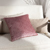 Hoem Lanzo Cut Velvet Piped Filled Cushion 45cm x 45cm Plaster Pink