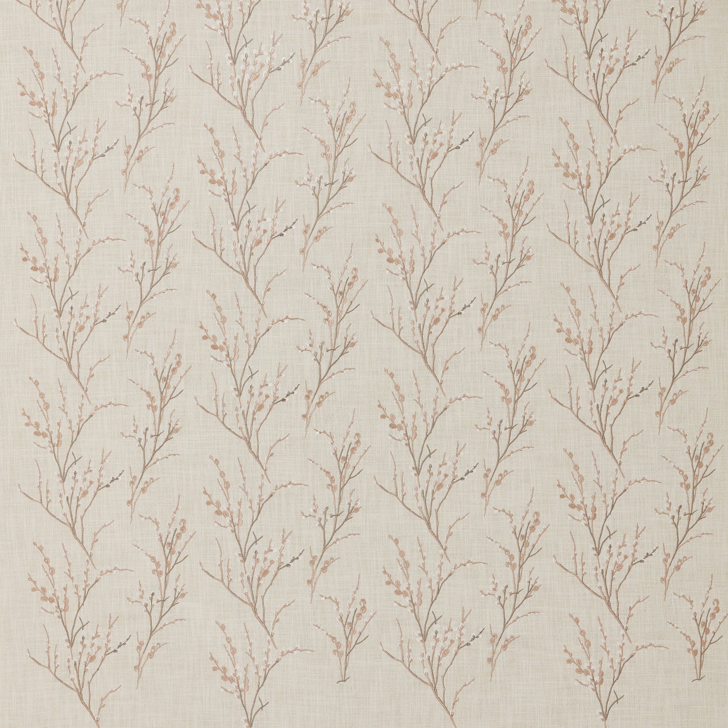Laura Ashley Pussy Willow Embroidered Fabric Blush