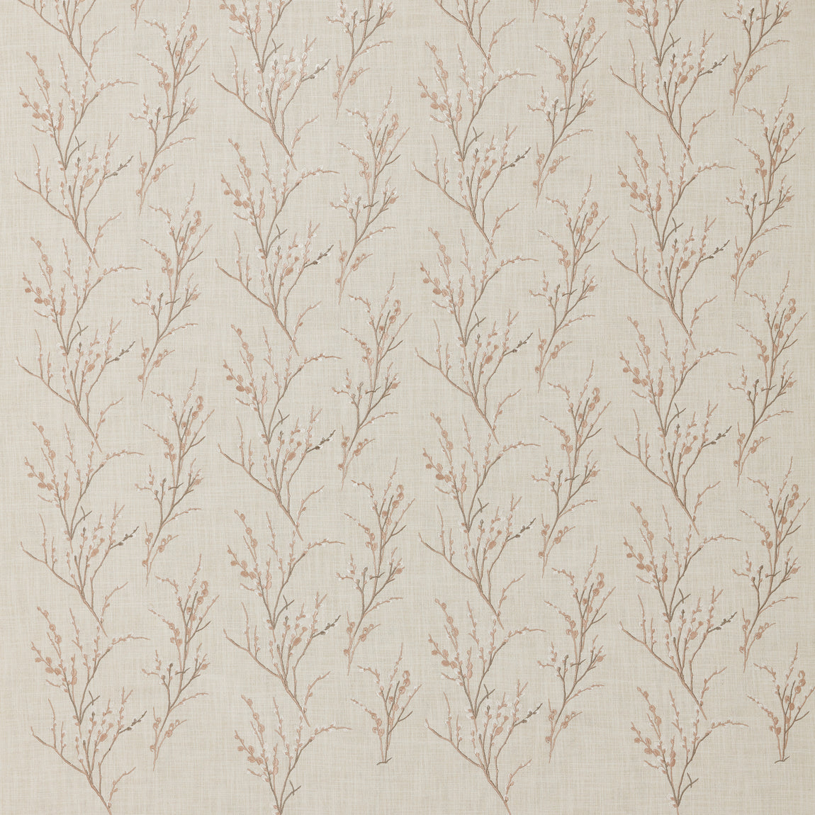 Laura Ashley Pussy Willow Embroidered Fabric Blush