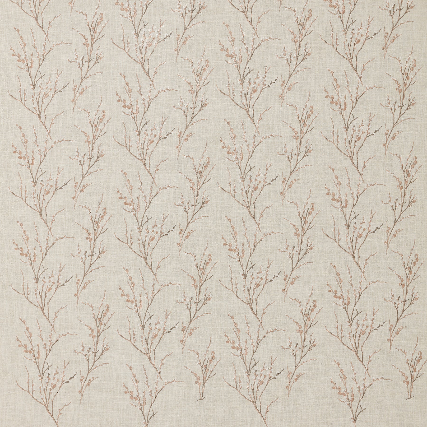 Laura Ashley Pussy Willow Embroidered Fabric Blush