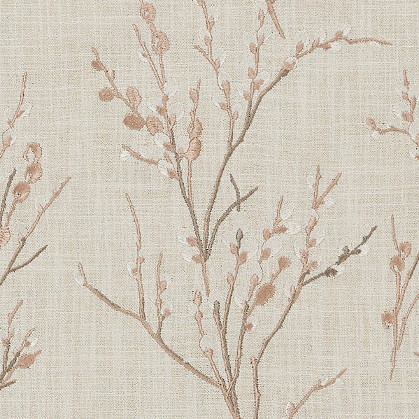 Laura Ashley Pussy Willow Embroidered Fabric Blush