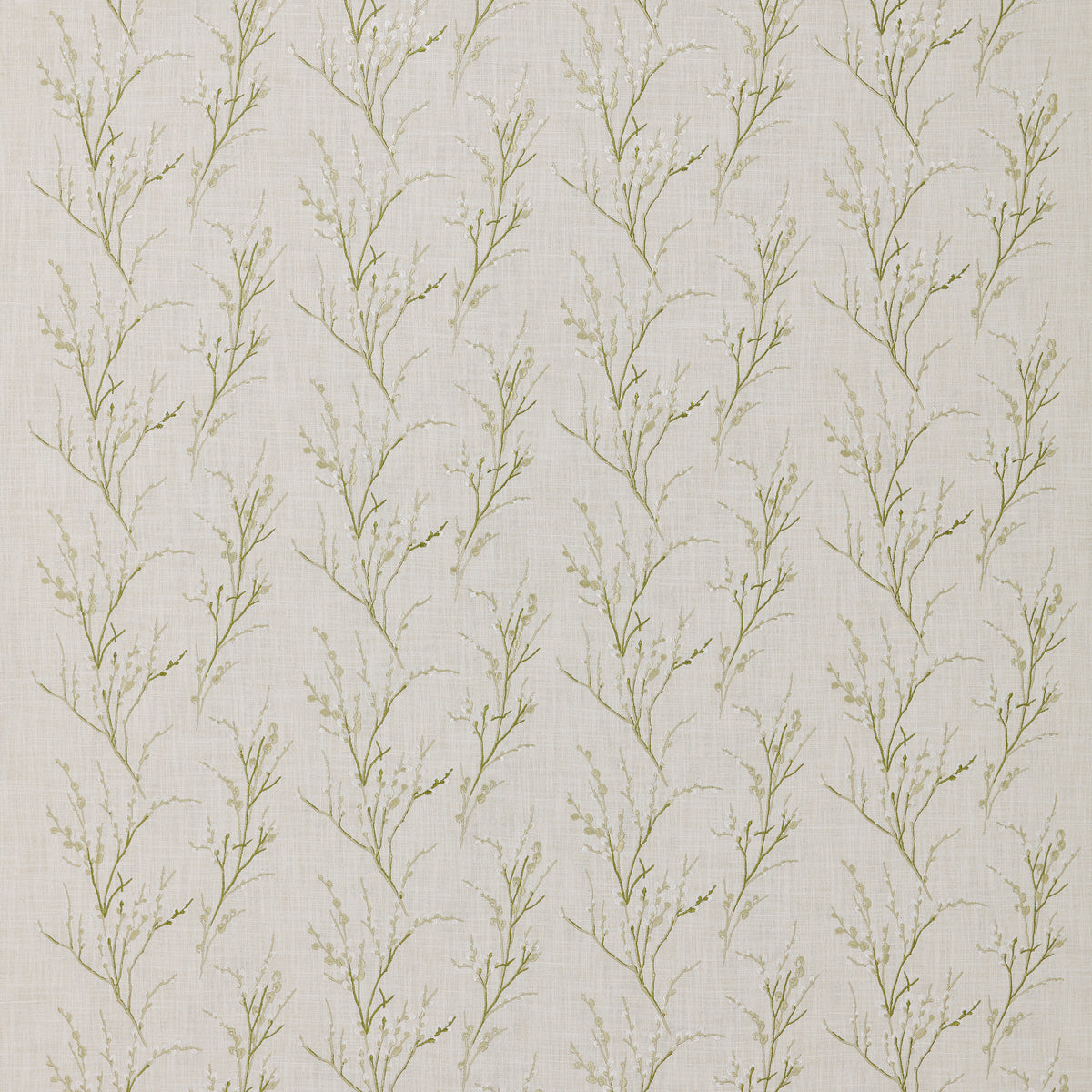 Laura Ashley Pussy Willow Embroidered Fabric Hedgerow