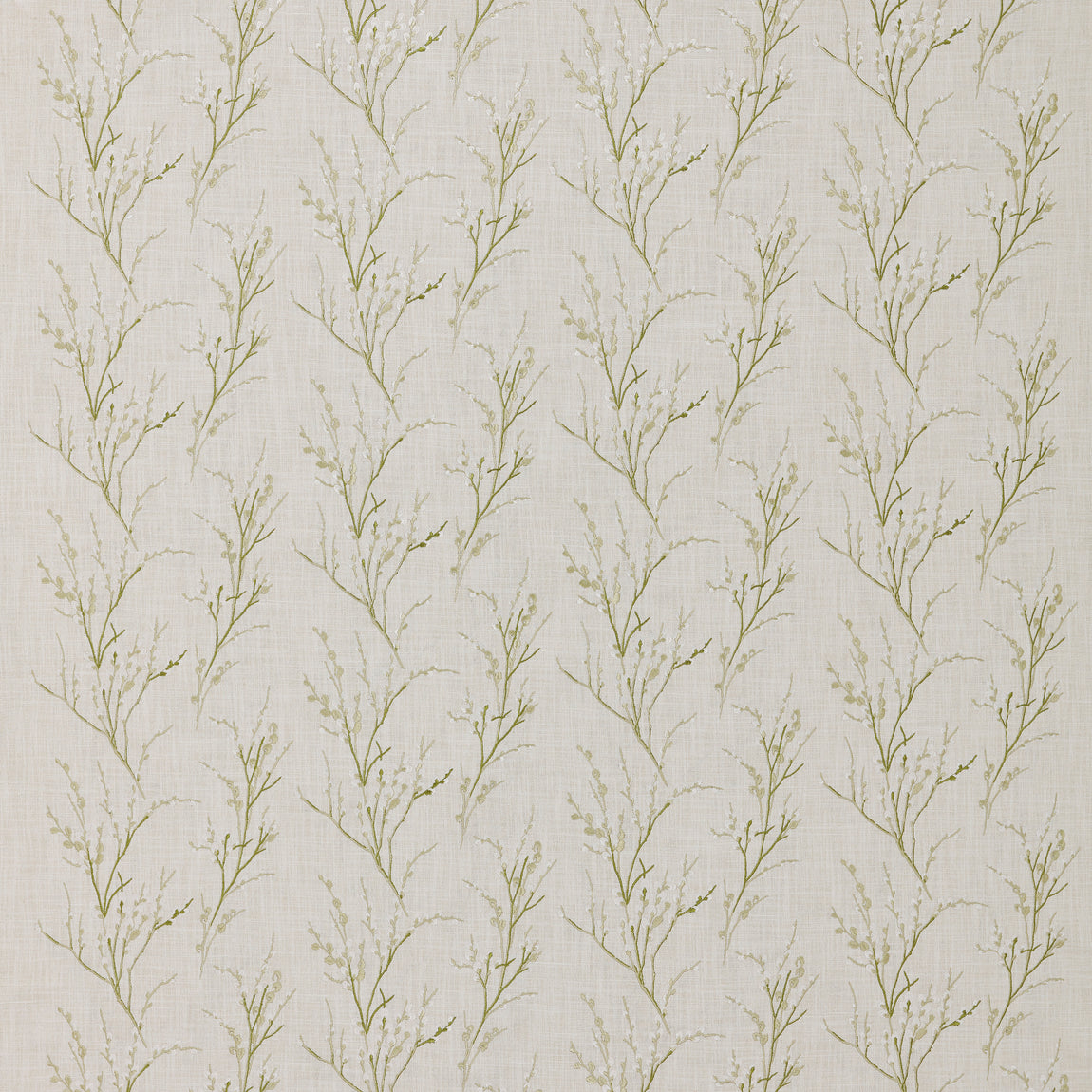 Laura Ashley Pussy Willow Embroidered Fabric Hedgerow