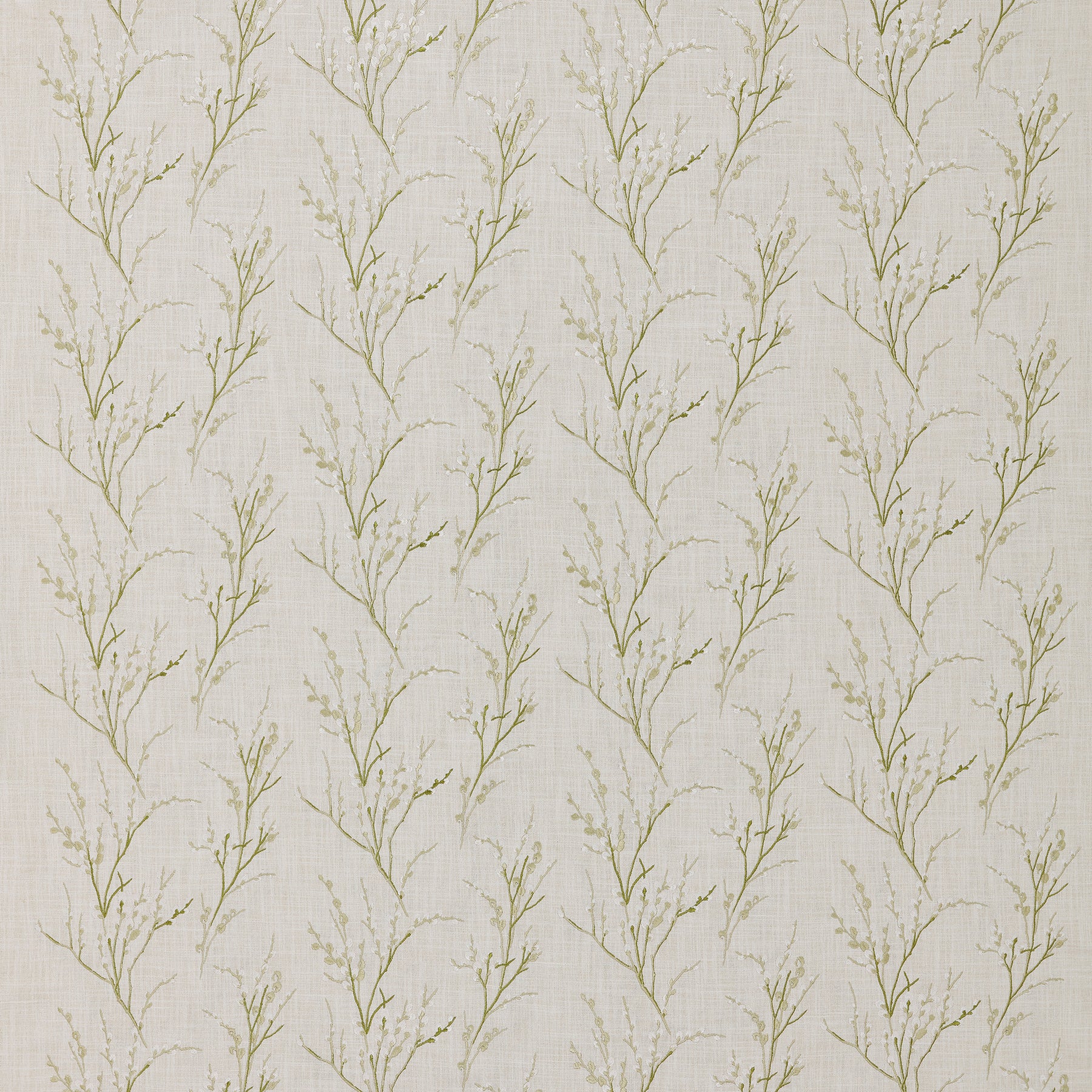 Laura Ashley Pussy Willow Embroidered Fabric Hedgerow