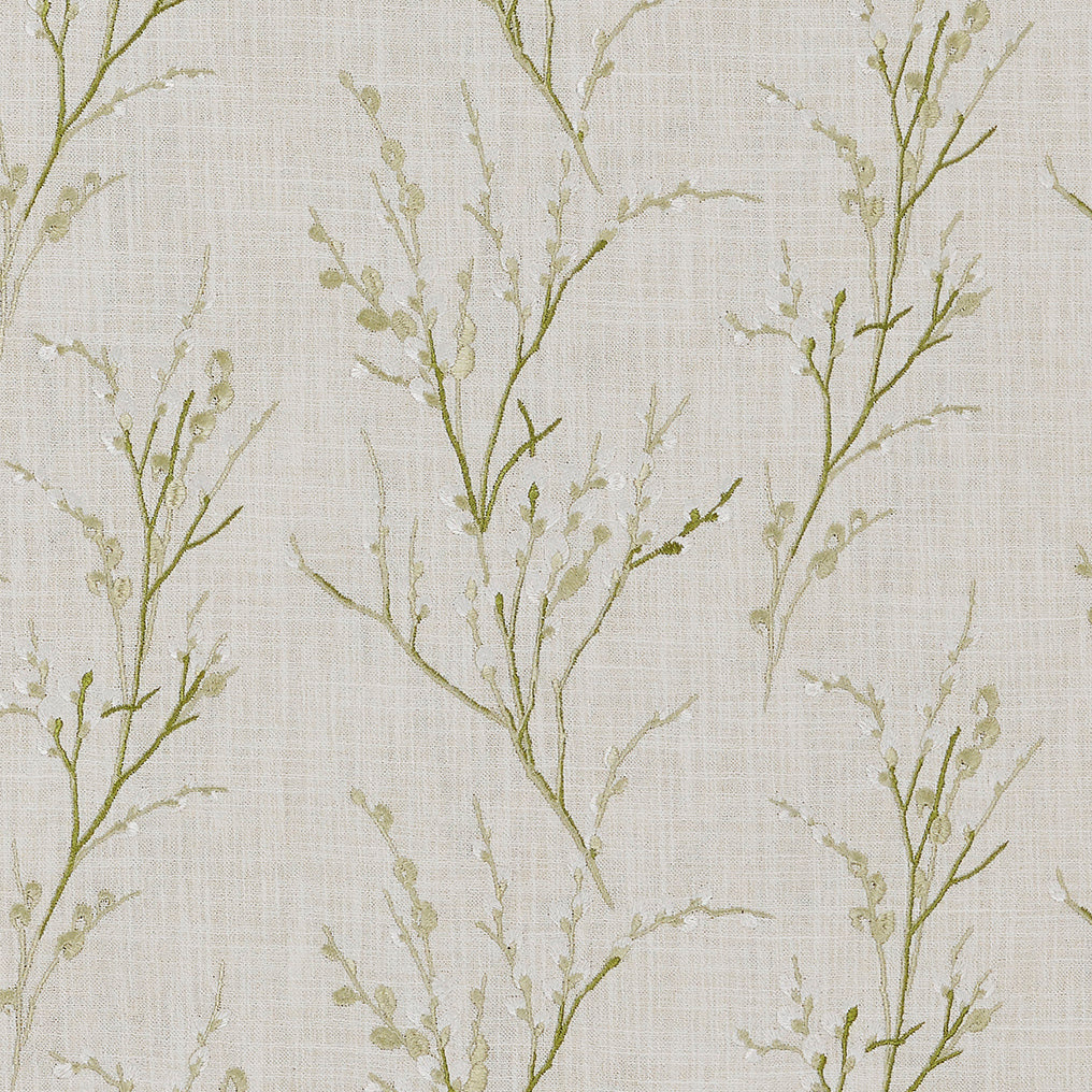 Laura Ashley Pussy Willow Embroidered Fabric Hedgerow