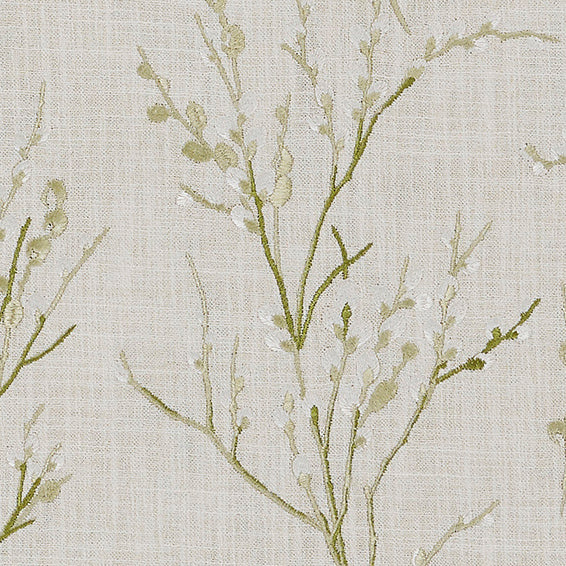 Laura Ashley Pussy Willow Embroidered Fabric Hedgerow