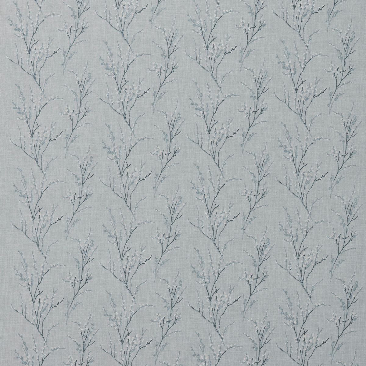 Laura Ashley Pussy Willow Embroidered Fabric Seaspray