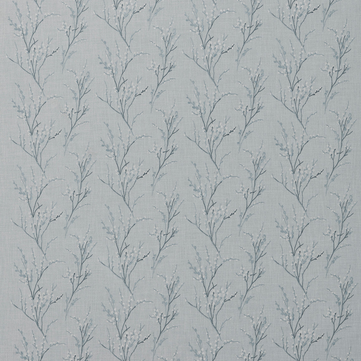 Laura Ashley Pussy Willow Embroidered Fabric Seaspray