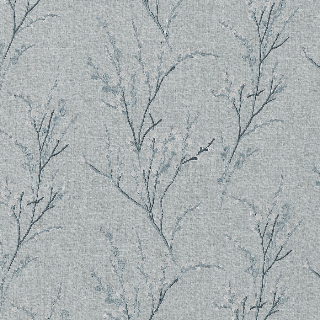Laura Ashley Pussy Willow Embroidered Fabric Seaspray